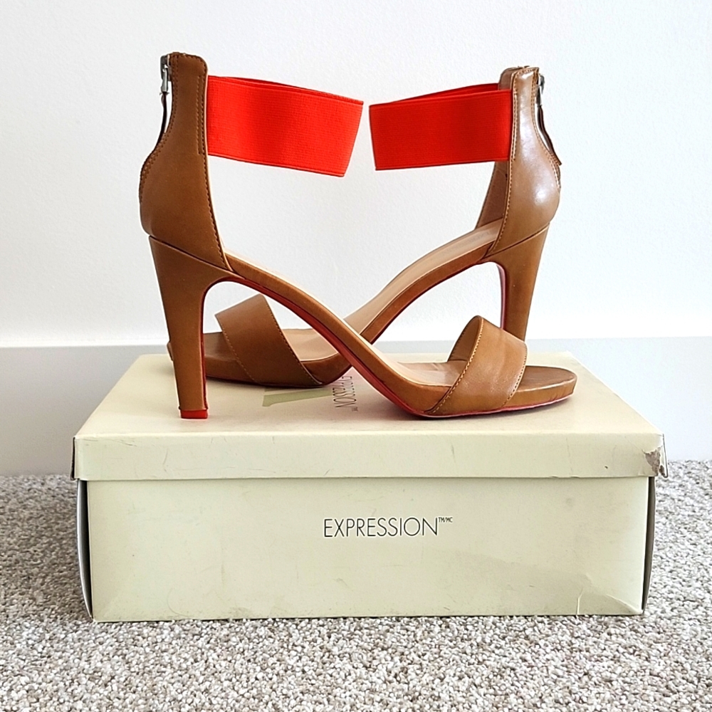 Expression Color Block Sandals, VGUC Sz 9